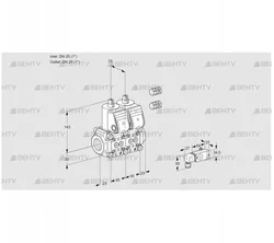 VCS1E25R/25R05NNWR3/2--2/4-PP (88106356) Сдвоенный газовый клапан Kromschroder