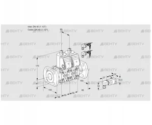 VCS2E40F/40F05NNKR6/3-PP/PPPP (88104281) Сдвоенный газовый клапан Kromschroder