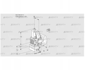 VAD2E25R/40F05FD-100VWR/PP/PP (88102139) Газовый клапан с регулятором давления Kromschroder