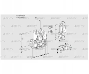 VCS2E50R/50R05NNWR3/PP1-/PPBS (88106701) Сдвоенный газовый клапан Kromschroder