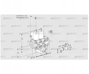 VCG2E40R/40R05NGNVWL/PPPP/3--2 (88100027) Клапан с регулятором соотношения Kromschroder