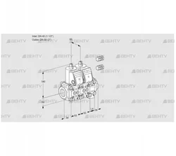 VCS3E40R/50R05NNVWR3/PPPP/PPPP (88106109) Сдвоенный газовый клапан Kromschroder