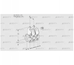 VCS2E32R/32R05NNWR/PPPP/PPPP (88101132) Сдвоенный газовый клапан Kromschroder