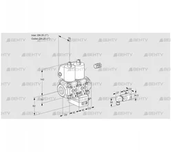 VCG1E25R/25R05NGEQL/2-PP/4-PP (88105477) Клапан с регулятором соотношения Kromschroder