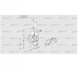 VAD350R/NQ-50A (88033225) Газовый клапан с регулятором давления Kromschroder