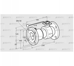 AKT 50F50TAS (03152299) Запорный кран Kromschroder