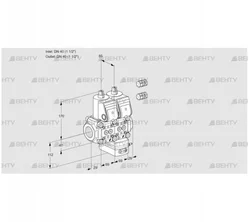 VCV2E40R/40R05NVKQR3/PPPP/PPPP (88100489) Клапан с регулятором соотношения Kromschroder