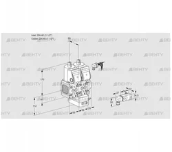 VCV2E40R/40R05FNVKWR/2-PP/PPPP (88100539) Клапан с регулятором соотношения Kromschroder