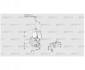 VAS1T25/-N/NQ (88027669) Газовый клапан Kromschroder