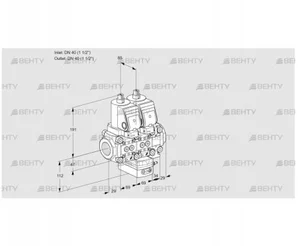 VCH2T40N/40N05NHAVQGR/PPPP/MMMM (88103309) Клапан с регулятором расхода Kromschroder