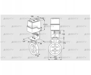 IDR200Z03D100AU/50-07W7E (88302715) Дроссельная заслонка Kromschroder