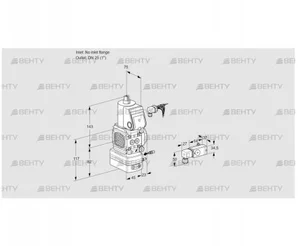 VAG1-/25R/NWAE (88028697) Газовый клапан с регулятором соотношения Kromschroder