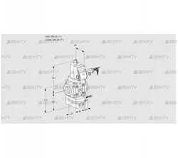 VAG125R/NWSRAE (88007691) Газовый клапан с регулятором соотношения Kromschroder