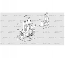 VCS665F05NLWR3E/PPEP/PPB- (88202943) Сдвоенный газовый клапан Kromschroder