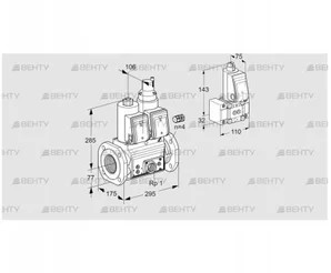 VCS665F05NLWR3E/PPEP/PPB- (88202943) Сдвоенный газовый клапан Kromschroder