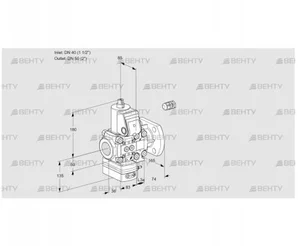 VAD3E40R/50F05D-100VWR/PP/PP (88106236) Газовый клапан с регулятором давления Kromschroder