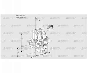 VCG2E50R/50R05NGEVWR/PPPP/PPPP (88100040) Клапан с регулятором соотношения Kromschroder