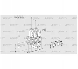 VCG1E20R/15R05NGEWR/2-PP/3-PP (88105074) Клапан с регулятором соотношения Kromschroder