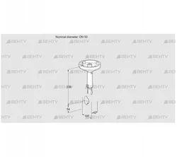 BVH50Z01A (88300157) Дроссельная заслонка Kromschroder