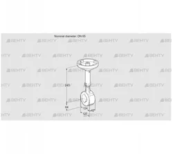 BVH65W01A (88300173) Дроссельная заслонка Kromschroder