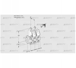 VCS3E40R/40R05NNWR/PPPP/PPPP (88102692) Сдвоенный газовый клапан Kromschroder