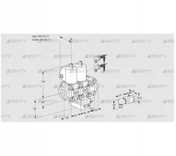 VCG1E25R/25R05NGEVWL6/PP3-/2--3 (88103949) Клапан с регулятором соотношения Kromschroder