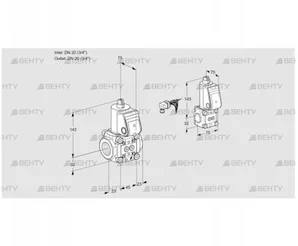 VAS1E20R/20R05NWR/PP/BS (88103472) Газовый клапан Kromschroder