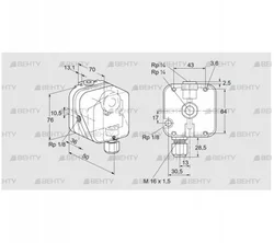 DG 150U-3 (84447500) Датчик-реле давления газа Kromschroder