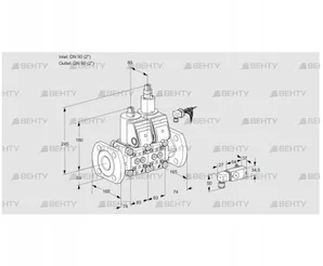 VCS3E50F/50F05NLWR/3--4/-3PP (88100959) Сдвоенный газовый клапан Kromschroder