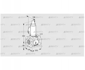 VAS7T80A05LQSLB/PP/PP (88203291) Газовый клапан Kromschroder