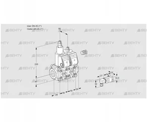 VCS2E25R/25R05LNWR/-2PP/PPPP (88105545) Сдвоенный газовый клапан Kromschroder