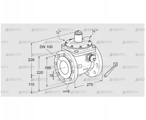 JSAV 100F50/1-0 (03151136) Предохранительный запорный клапан Kromschroder