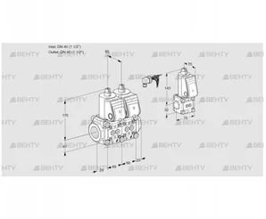 VCS2E40R/40R05NNWR/PPPP/ZSPP (88106775) Сдвоенный газовый клапан Kromschroder