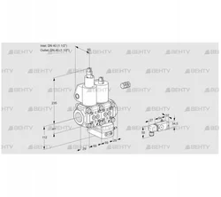 VCG2E40R/40R05LGEWL/MMMM/1--3 (88103951) Клапан с регулятором соотношения Kromschroder