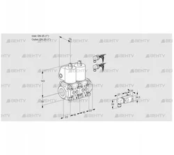 VCS1E25R/25R05NNWL6/PPPP/-3PP (88103712) Сдвоенный газовый клапан Kromschroder