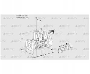 VCS2E40F/40F05NNWR/3--3/2--2 (88104344) Сдвоенный газовый клапан Kromschroder