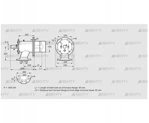 ZIO 200KB-50/35-(34)D (84277016) Газовая горелка Kromschroder